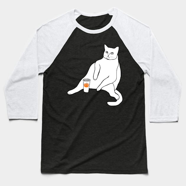 Too Much Pumpkin Spice Baseball T-Shirt by KilkennyCat Art